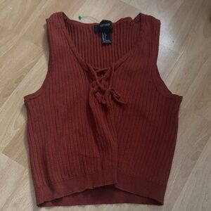 Forever 21 Terracotta Knit Crop Top